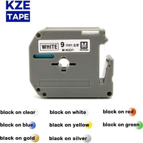 9mm Multicolor label tapes as M-K121 M-K221 MK221 MK 421 mk521 mk-621 Compatible brother p-touch Label Printer for PT-80 PT-70