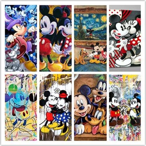 Disney Animation Mickey and Minnie Celebrate 5D DIY Diamond Painting Kits Embroidery Full Mosaic Rhinestone for kids Home Decor