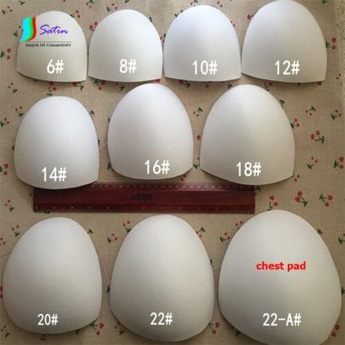 DIY Bras Accessories Pads Inserts White Cotton 3/4 Half Demi-cup Cup Underwear Chest Bra Pad Falsies S0193N