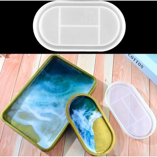 DIY Plateau Rolling Tray Mold Oval Moldes De Silicona Formy Silikonowe Stampi Per Resina Silicone Molds For Epoxy Resin Crafts