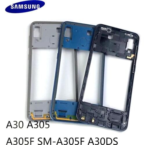 For Samsung Galaxy A30 A305 A305F SM-A305F Housing Middle frame Case Side Buttons Cover Replacement Repair Parts