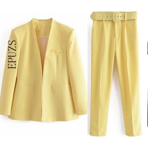 EPUZS Women's Trouser Suits Two