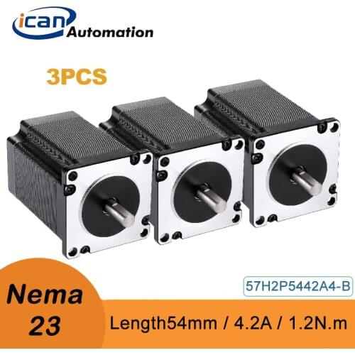 ICAN Nema Hybrid 23 3PCS Holding Torque 1.2Nm 4.2A 54Length Bipolar Motor