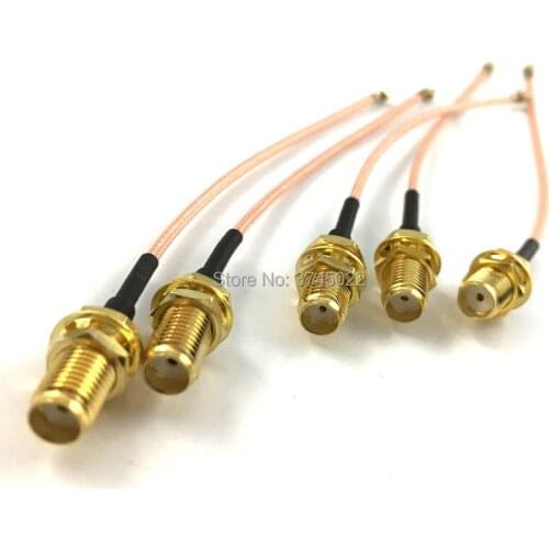 1PCS 10cm RG178 Cable Straight SMA Female to uFL/u.FL/IPX Connector Pigtail Cable