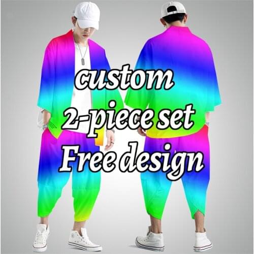 3D Custom Print Men/Women 2 Piece Sets Summer Short Sleeve Sweatpants Couple Tracksuit Sweatshirt Zipper Hoodies Mens Clothing