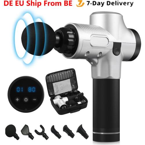 DIOZO Therapy Massage Gun 30-Speed Deep Muscle Body Vibrator Massager Relaxing Body Massage With 6 Massage Heads