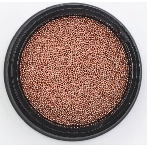 1 jars 0.4mm Caviar Metal Beads Steel Ball Nail Studs CAVIAR BEADS ROSE GOLD sliver 3D Nail Art manicure diy supplies tool