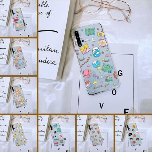 Cute Girl Cartoon Star Flower Back Cover For Huawei Honor V20 8S 8A Pro Soft Silicone Phone Case For Honor 20 Lite Pro 10i 20i