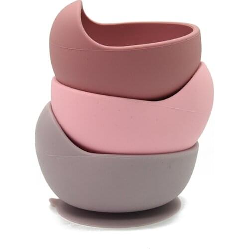 Baby Feeding Set Tableware for Kids BPA Free Silicone Bowl Organic Wooden Spoons Kids Waterproof Non-Slip Suction Bowl