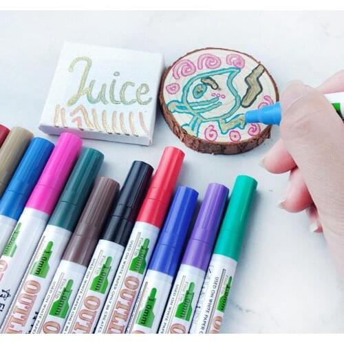 Paint Pens Sets Fine Art Marker Metal Glass Rock Waterproof