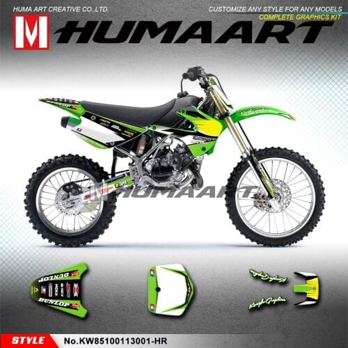 HUMAART Off-Road Stickers MX Decals Graphics for KX85 KX100 2001 2002 2003 2004 2005 2006 2007 2008 2009 2010 2011 2012 2013