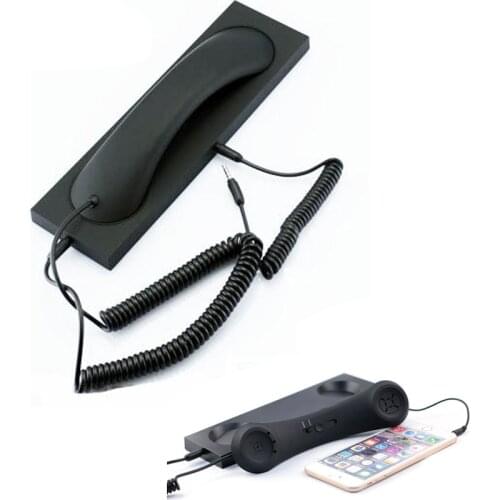 Newest Phone Telephone Receivers Anti-radiation Cellphone Bass 3.5mm Handset Headphone Phone Microphone for iPhone Android iPad
