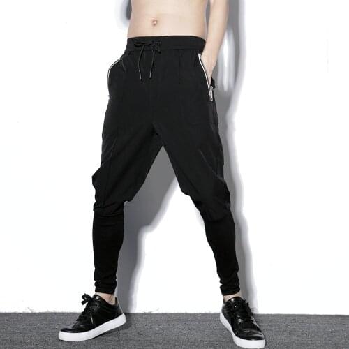 New Fashionable Darkly Style Men Jogger Trousers Autumn Hip Hop Male Streetwear Multi-Pocket Black Sweatpants Pencil Pants S-XXL