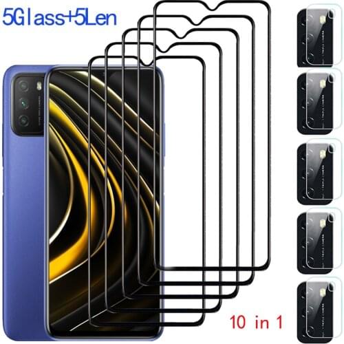 Poco M3,9D Tempered Glass For Xiaomi Poco M3 X3 Pro Glass For Poko M3 X3 Pro NFC M3 5G F3 Screen Protectors Poco M3 Phone Glass