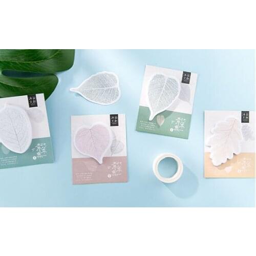 Simple leaf sticky note memo pad(1pack)