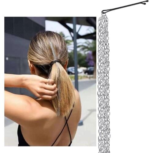 UDDEIN Silver Color Metal Tassel Hair Chain Clips Headband Fashion Trendy Hair Accessories Hair wear Party Jewelry Wholesale