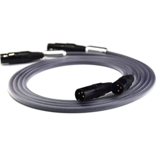 1 Pair Hifi XLR Cable High quailty 3 Pin 2 XLR Male to 2 XLR Female audio cable