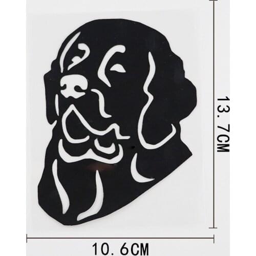 10.6CMX13.7CM Creative New Foundland dog Decal Vinyl Car Sticker Black/Silver 8A-0034