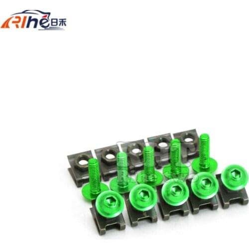 10 pieces 6mm motorcycle fairing body screws for kawasaki er6n NINJA 250R 2008 2009 2010 2011 2012 NINJA 300R 2013 2014