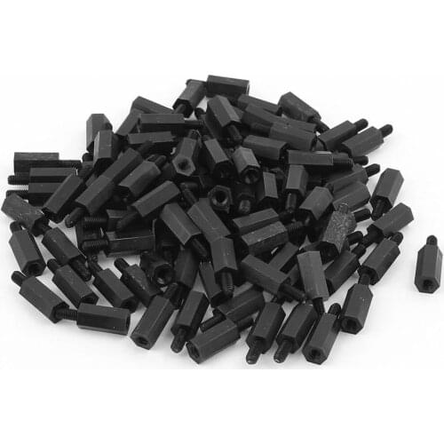 100pcs M3 12mm+6mm Nylon Spacer Hex Stand-Off Pillar for Motherboard