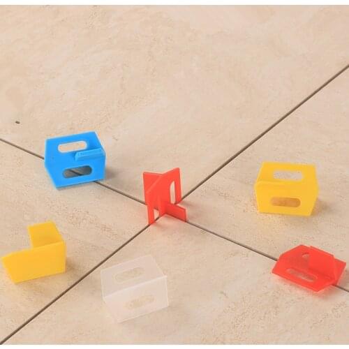 100pcs plastic tile spacer 1mm 2mm reusable T-shape slotted cross ceramic wall Tiling Flooring Laying leveling system locator