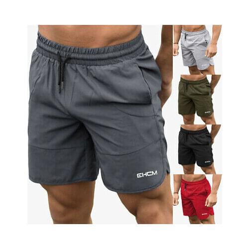 2020 New Fashion Mens Gym Training Workout Sports Casual Clothing Fitness Running Short Pants Quick-drying Breathable Board