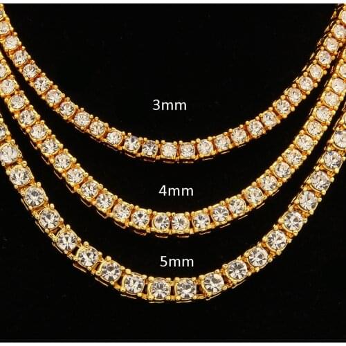 2021 Fast Selling Popular Jewelry Europe And America Hip Hop Necklace Alloy Rhinestone Row Necklace Gold Silver Rose Gold Wholes