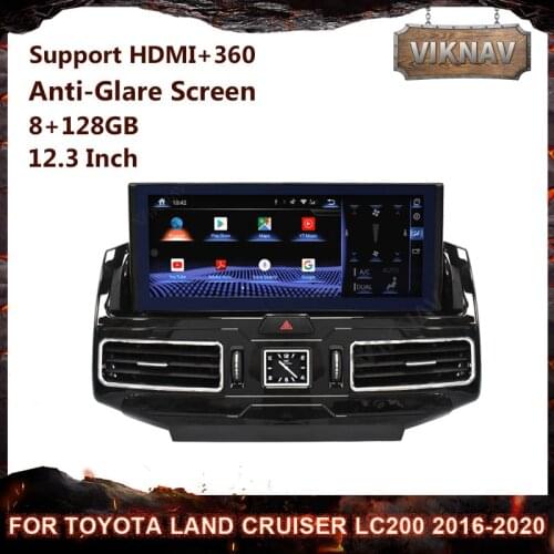128GB Anti-Glare Android 10.0 Car Radio For TOYOTA LAND CRUISER 200 LC200 2016-2020 GPS Navigation Multimedia Player Head Unit