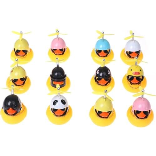 1pc Car Goods Gift Wind-breaking Wave-breaking Duck For Car Ornaments Auto Interior Decoration With Lamp/Without Lamp