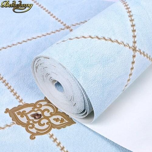 Beibehang Simple European deerskin wallpaper modern embossed Diamond lattice wall paper TV background wallpaper roll living room