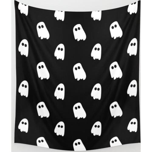 Black and White Ghosts Tapestry Wall Hanging Wall Decor Bedroom Home Decoration Wall Tapestry Yoga Mat