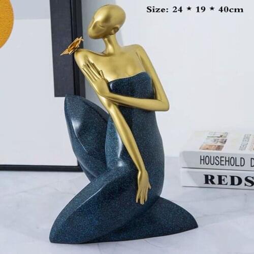 Graceful girl resin goddess sculpture body modern art abstract sculpture statue home decor nordic decoration