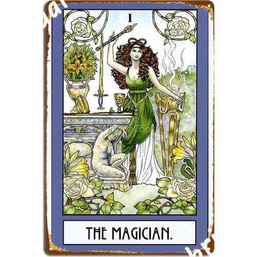 The Magician Card Metal Sign Cinema Living Room Custom Wall Plaques Tin Sign Poster