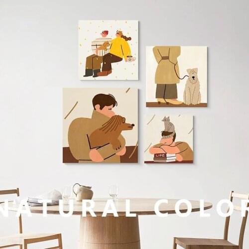 Nordic Cartoon Decor Painting Canvas Picture Poster Print Wall Art Kids Home Decoration Living Room Frameless Kids Oil paintings