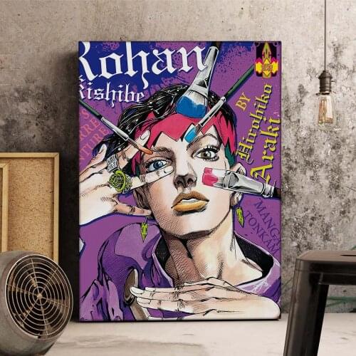 WTQ Canvas Painting Anime Poster JoJos Bizarre Adventure JOJO Retro Poster Wall Decor Wall Art Picture Room Decor Home Decor