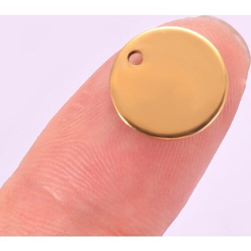 20pcs Stainless Steel Round Charms Blank Dog Tags Pendant For Bracelet Blank Stamping Diy Necklace Jewelry Making Dropshiping