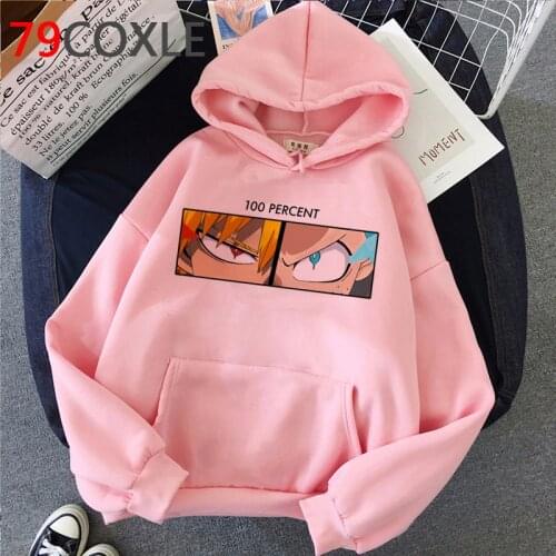 Hot Japanese Anime My Hero Academia Hoodies Women Winter Autumn Boku No Hero Academia Graphic Streetwear Tops Sweatshirts Female