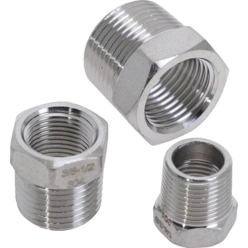 304 stainless steel make up Adapter fitting pipe fittings 1/4'' 1/2'' DN8 DN10 DN15 DN20