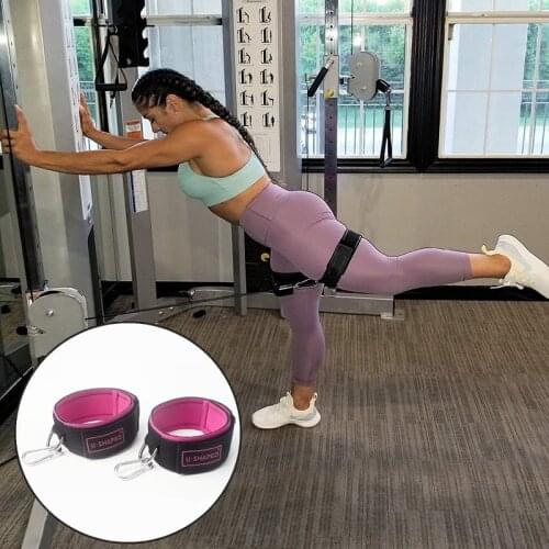 Ankle Straps Fitness Neoprene Padded Calabash Hook Ankle Cuffs for Gym Cable Machines Thigh Weights Exercises Glute Workout Band
