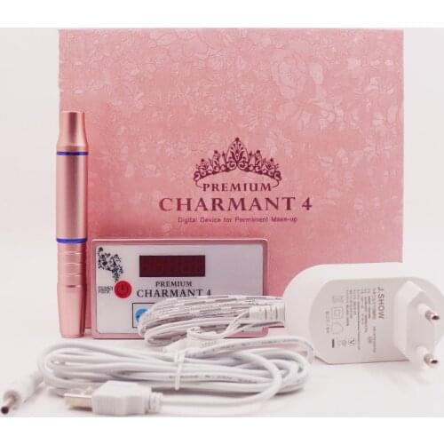 Charmant 4 Tattoo Machine LCD Digital Semi Permanent Makeup Machines Eyebrow Lip Eyeliner Tattoo Gun Microblading Pen Supply