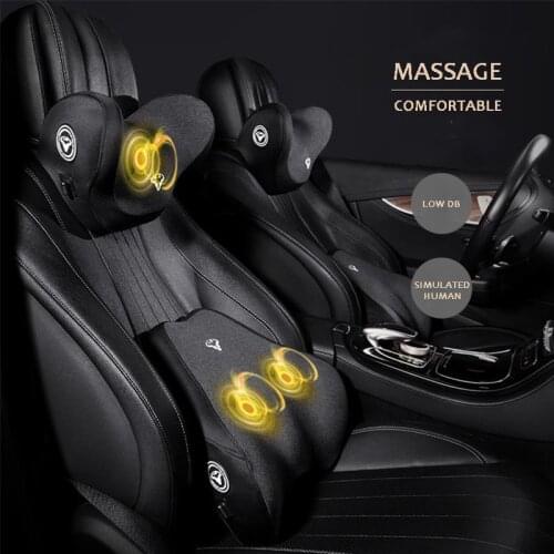 Massage Headrest Neck Pillow Driving Comfort Travel Accessories Cervical Massaging Pillows Car Seat Cushions For Back Support