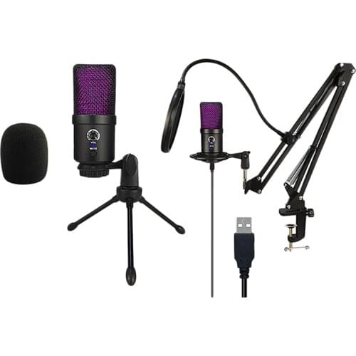 U780 RGB Microphone Bundl,Condenser Microphone Live Broadcast Mic for Karaoke Podcast /YouTube Video Recording Mic