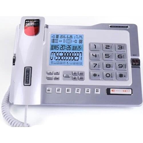 Multifunction Corded Landline Telephone Phone with Call Recording, Backlit, Message Leaving, 4G/32G Card, Password Protection