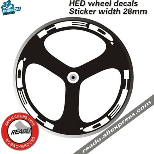 HED stickers Dead flywheel wheels decals sticker width 28mm HED Three rounds of wheels decals for two wheels stickers