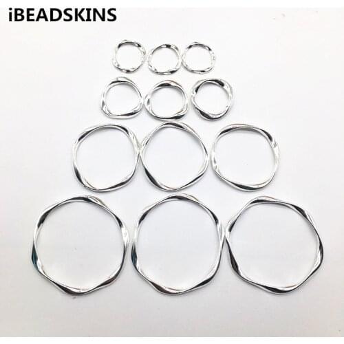 New arrival! zinc alloy silver color ring shape connectors for earring/earrings accessories/Earring parts/jewelry DIY making