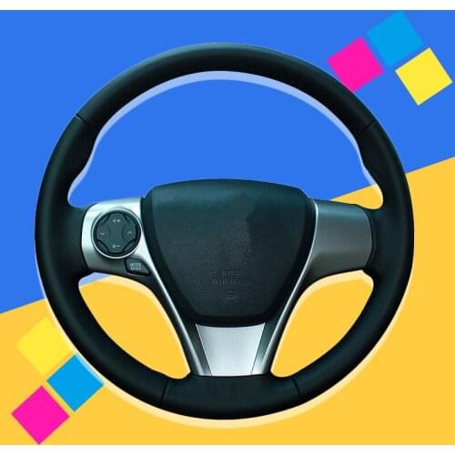 Auto Braid On The Steering Wheel Cover for Toyota Camry 2012 2013 2014 Venza 2013 2014 2015 Interior DIY Car Covers Car-styling