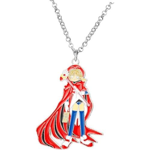 MOCHUN Japan Anime Sakura Card Captor Necklace Cardcaptor Sakura Magic Figure Cartoon Jewelry Gift for Women Girl-30