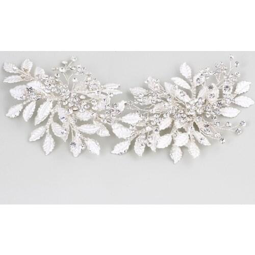 Silver Color Headpiece For Wedding Rhinestone Bridal Hair Vine Crown Handmade Women Prom Hair Accessories