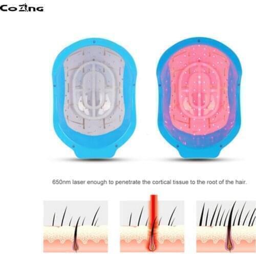 LCD Display Laser Therapy Hair Growth Helmet Anti Hair Loss Device Treatment Anti Hair Loss Promote Hair Regrowth Cap Massage