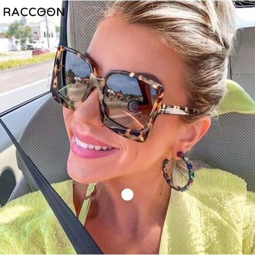 Luxury Oversized Women Sunglasses Fashion Big Plastic Sun Glasses Female Vintage Square Ladies Extra Large Sunglass UV400